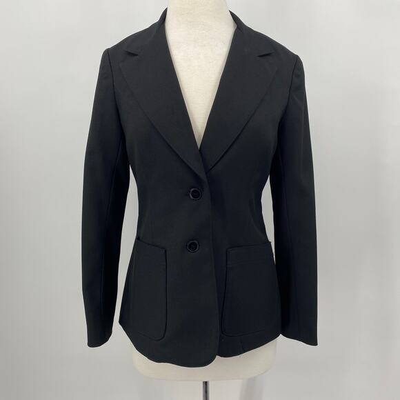 Vintage Levis Blazer Jacket Twill Knit Single Breasted 2 Button Front Black M - Picture 2 of 8